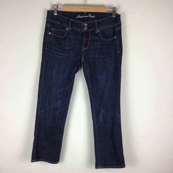 AMERICAN EAGLE Artist Capri Low Rise Jeans Size 4 - Picture 1 of 9